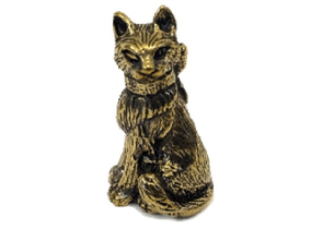 Фигурка сувенирная «Кошка» BronzaMania, «Кошка с бантом сидит»