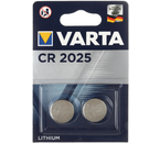 Батарейка литиевая дисковая Varta, CR2025, 3V, 2 шт.
