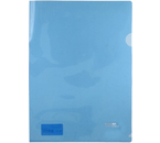 Папка-уголок пластиковая «Стамм» А4, толщина пластика 0,18 мм, прозрачная синяя