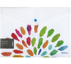 Папка-конверт пластиковая на кнопке Berlingo А4+ (с рисунком), толщина пластика 0,18 мм, Aqua XS