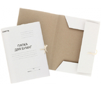 Папка картонная на завязках «Папка для бумаг» Staff, А4, ширина корешка 25 мм, плотность 310 г/м², немелованная, белая