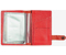 Обложка на автодокументы на кнопке комбинированная, 10,5*14*0,8 см, «Красочный котик», красная белая вставка