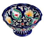 Конфетница «Риштанская керамика. Шафран», диаметр 13 см, «Цветы»
