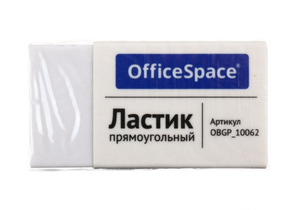 Ластик OfficeSpace, 38×20×10 мм, белый