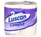 Бумага туалетная Luscan Comfort, 4 рулона, ширина 95 мм, белая