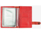 Обложка на автодокументы на кнопке комбинированная, 10,5*14*0,8 см, «Кошка в дождевике», красная белая вставка