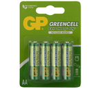 Батарейка солевая GP Greencell, AA, R6, 1.5V, 4 шт.