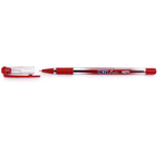 Ручка шариковая Linc Glycer, корпус прозрачный, стержень красный