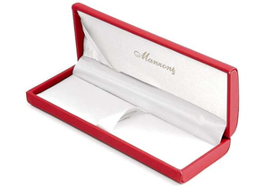 Футляр для ручек Manzoni, 160×60×25 мм, красный, с белой подкладкой