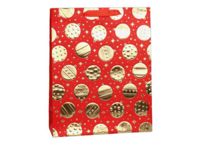 Пакет подарочный Sima-Land, 32×26×10 см, «Новогодние шарики» (с тиснением)