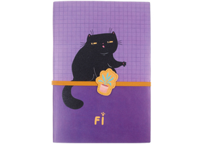 Ежедневник недатированный Meshu (А5), 145×215 мм, 136 л., Cat Walk. Purple Rebel