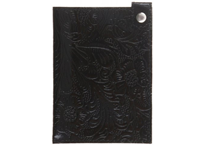 Футляр для паспорта «Кинг» 6053, 100×140 мм, рифленый, черный
