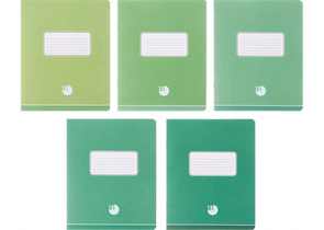 Тетрадь школьная А5, 18 л. на скобе «Оттенки зеленого», 162×203 мм, клетка, ассорти