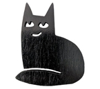 Магнит деревянный «Котик» (Марданов А.А.), 6×5 см, черный