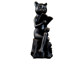 Фигура полистоун «Кошка Анфиса», 21×17×41 см, черная