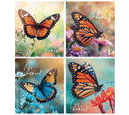 Тетрадь общая А5, 48 л. на скобе Creativiki «Бабочки», 163×203 мм, клетка, ассорти Тетрадь общая А5, 48 л. на скобе Creativiki «Бабочки», 163×203 мм, клетка, ассорти