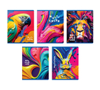 Тетрадь общая А5, 96 л. на скобе BG Multi, 160×200 мм, клетка, ассорти Тетрадь общая А5, 96 л. на скобе BG Multi, 160×200 мм, клетка, ассорти