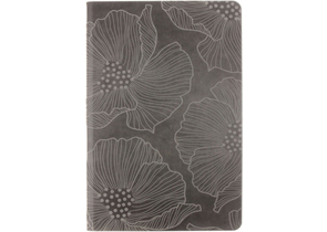 Ежедневник недатированный Floral «Цветочный узор», 145×215 мм, 136 л., серый