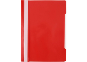 Папка-скоросшиватель пластиковая А4 «Бюрократ» Economy, толщина пластика 0,10 мм, красная