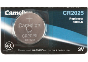 Батарейка литиевая дисковая Camelion Lithium, CR2025, 3V