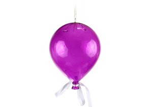 Шар елочный ErichKrause «Воздушный шар» (пластик), диаметр 20 см, фиолетовый