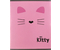 Тетрадь общая А5, 48 л. на скобе №1School Kitty, 162*202 мм, клетка, розовая