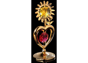 Сувенир с кристаллами Sima-Land, 3×8 см, «Сердце с солнцем»