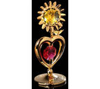 Сувенир с кристаллами Sima-Land, 3×8 см, «Сердце с солнцем»