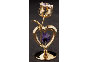 Сувенир с кристаллами Sima-Land, 9×6,5 см, «Тюльпан с сердцем»