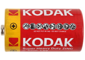 Батарейка солевая Kodak Super Heavy Duty Zinc, D, R20, 1.5V