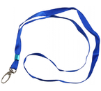 Тесьма для бейджа с карабином Brauberg Badge lanyards, 45×1 см, синяя