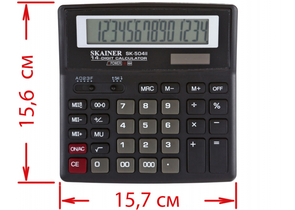Калькулятор 14-разрядный Skainer SK-504II, черный