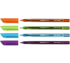 Ручка шариковая одноразовая Schneider Vizz F Neon, корпус ассорти, стержень синий