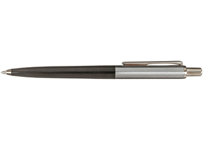 Ручка подарочная шариковая автоматическая Luxor Star, корпус серебристо-черный, стержень синий