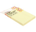Бумага для заметок с липким краем Attache Simple, 76×101 мм, 1 блок ×100 л., желтая пастель