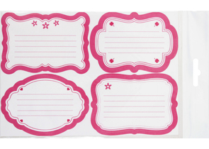 Наклейки бумажные для маркировки тетрадей, 16 шт., «Для девочек»
