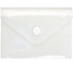 Папка-конверт пластиковая на кнопке Brauberg Small-Size А7, толщина пластика 0,18 мм, матовая прозрачная