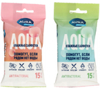 Салфетки влажные Aura Family, 15 шт., антибактериальные, упаковка - ассорти