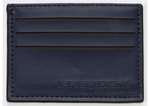 Визитница карманная подарочная (картхолдер) President, 97×75 мм, темно-синяя