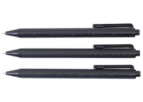Ручка шариковая автоматическая Berlingo DoubleBlack, корпус черный, стержень синий