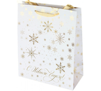 Пакет подарочный новогодний Meshu, 26×32×12 см, Gold Snowflake Пакет подарочный новогодний Meshu, 26×32×12 см, Gold Snowflake