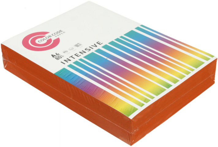 Бумага офисная цветная Color Code Intensive А4 (210×297 мм), 80 г/м², 500 л., оранжевая