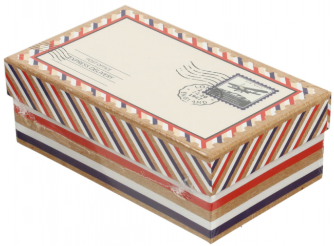 Коробка подарочная с крышкой (в собранном виде) 15×9,5×6 см, «Почта»