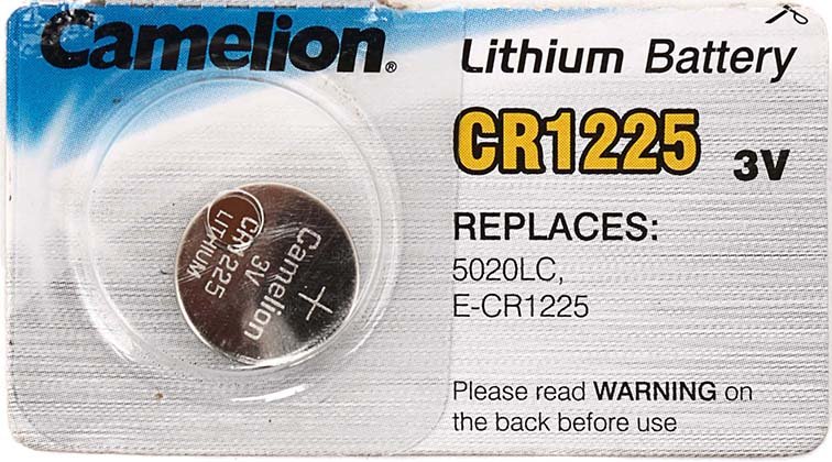 Батарейка литиевая дисковая Camelion Lithium CR1225, 3V