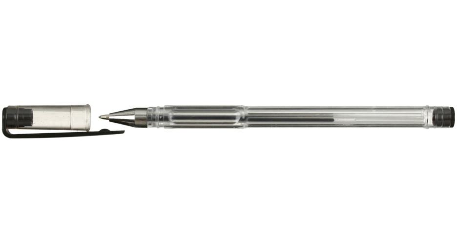 Ручка гелевая Buro Laconic корпус прозрачный, стержень черный