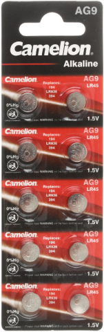 Батарейка щелочная дисковая Camelion Alkaline AG9, LR45, 1.5V, 10 шт.