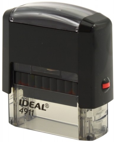Автоматическая оснастка Ideal 4911 для клише штампа 38×14 мм, корпус черный