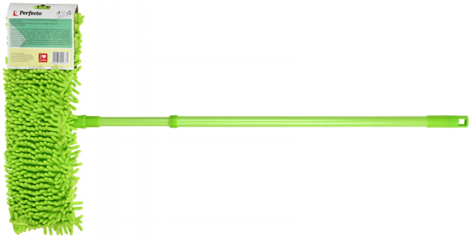Швабра для пола Perfecto linea размер насадки 42×14 см, длина черенка 64/110 см, зеленая