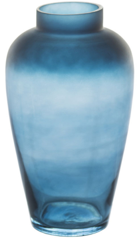 Ваза стеклянная 280×150 мм, синяя