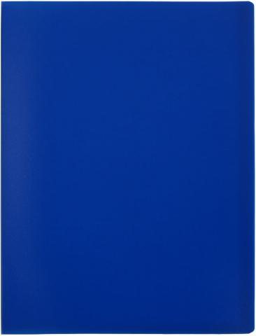 Папка пластиковая на 40 файлов «Стамм.» толщина пластика 0,5 мм, синяя